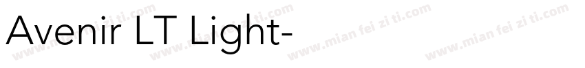 Avenir LT Light字体转换